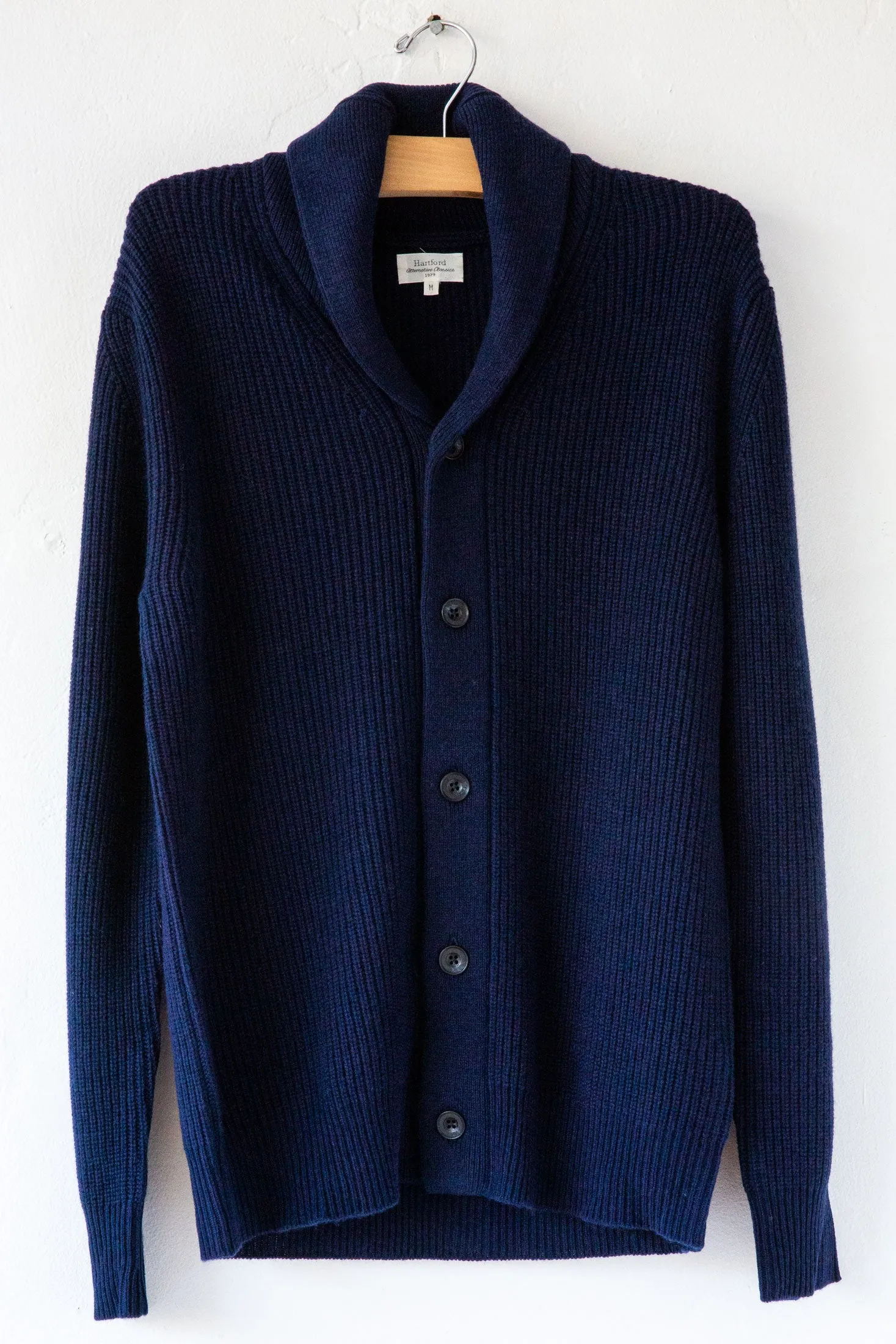 Rib Cardigan Navy