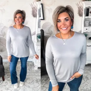 She's Fabulous Long Sleeve Tee - Grey