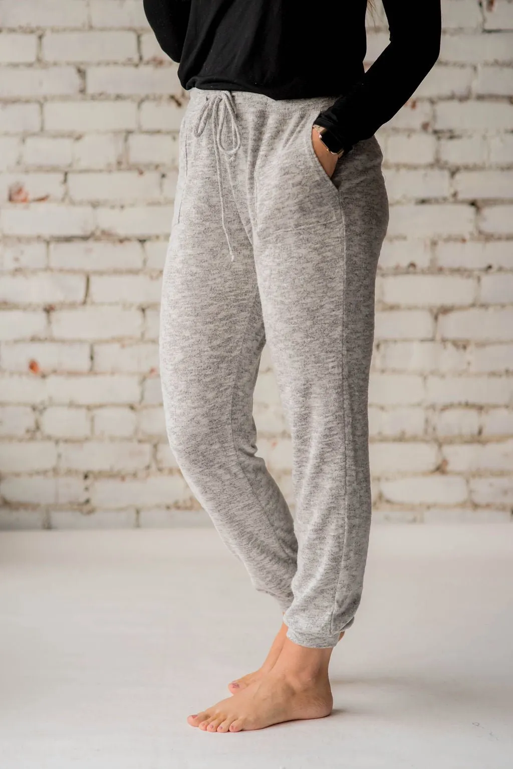 So Soft Heathered Drawstring Joggers