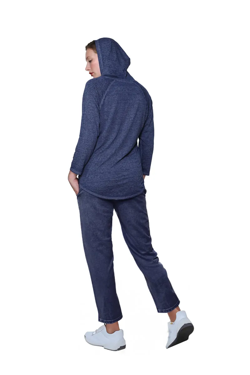 Soft & Supple 2-Piece Hooded Knit Sweatpants Set