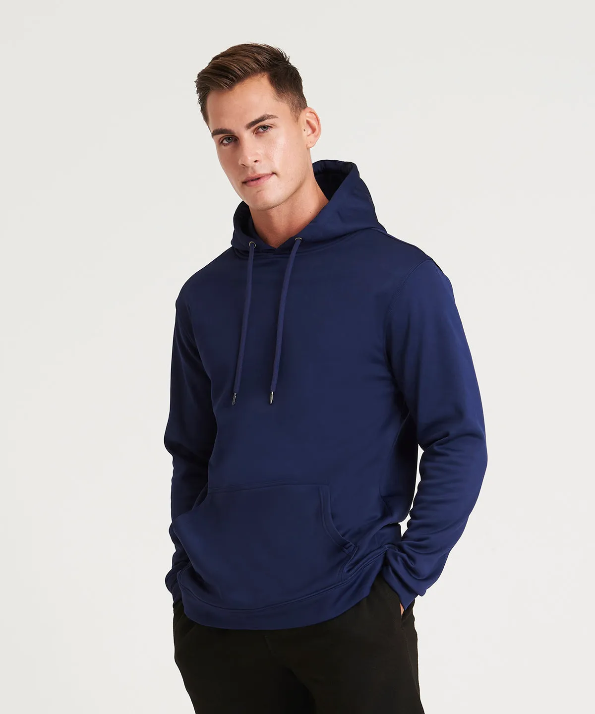 Sports polyester hoodie | Jet Black