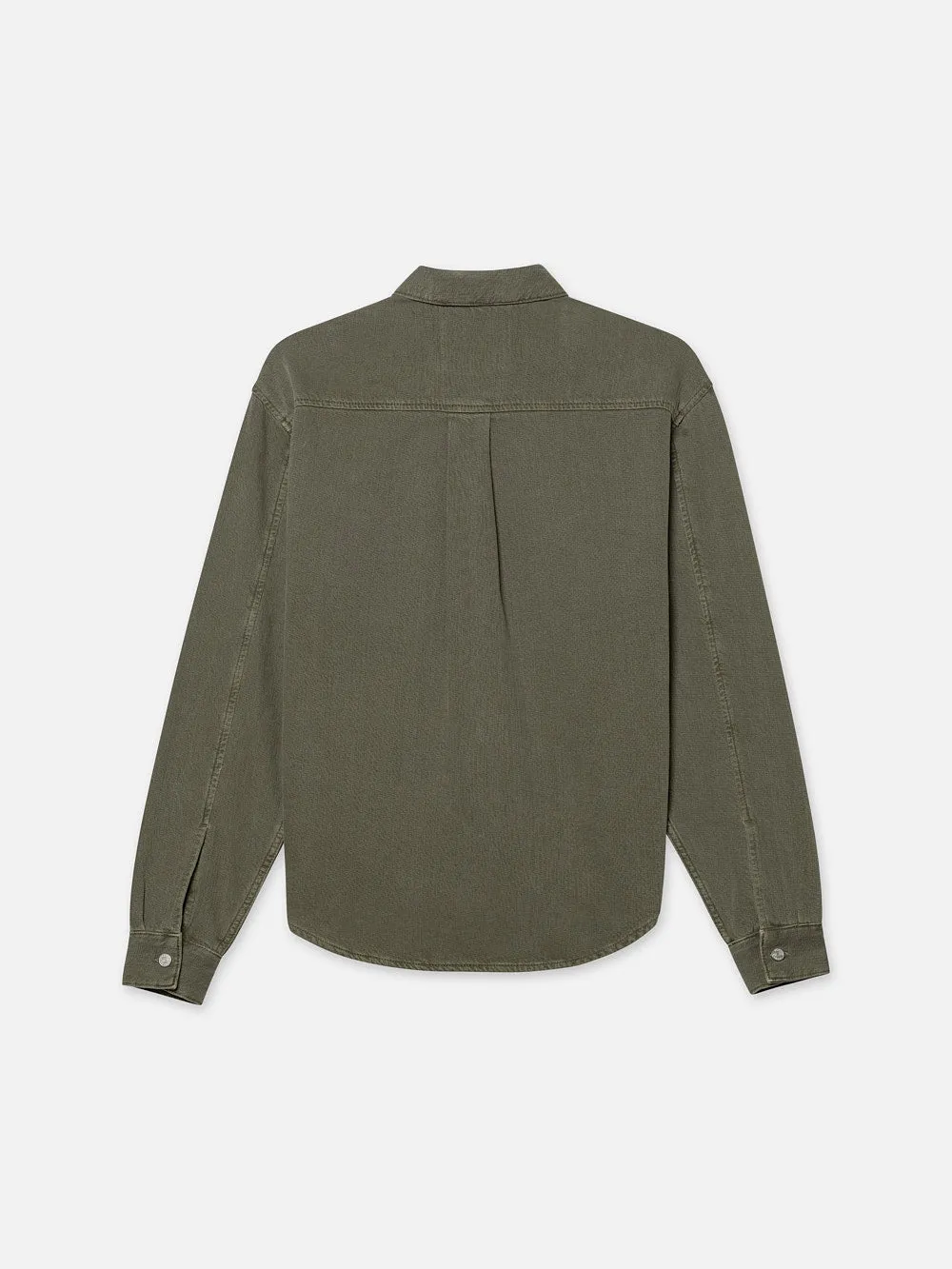 Textured Terry Overshirt -- Smokey Olive