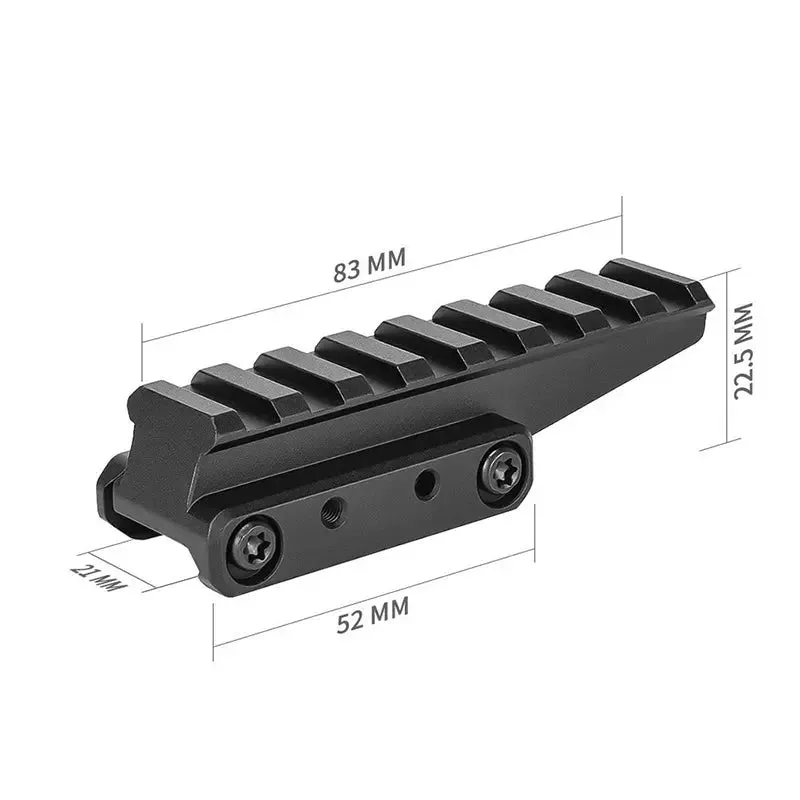 UNITY RISER Metal Rail Elevated Bracket for Base, with a height increase of 20mm.