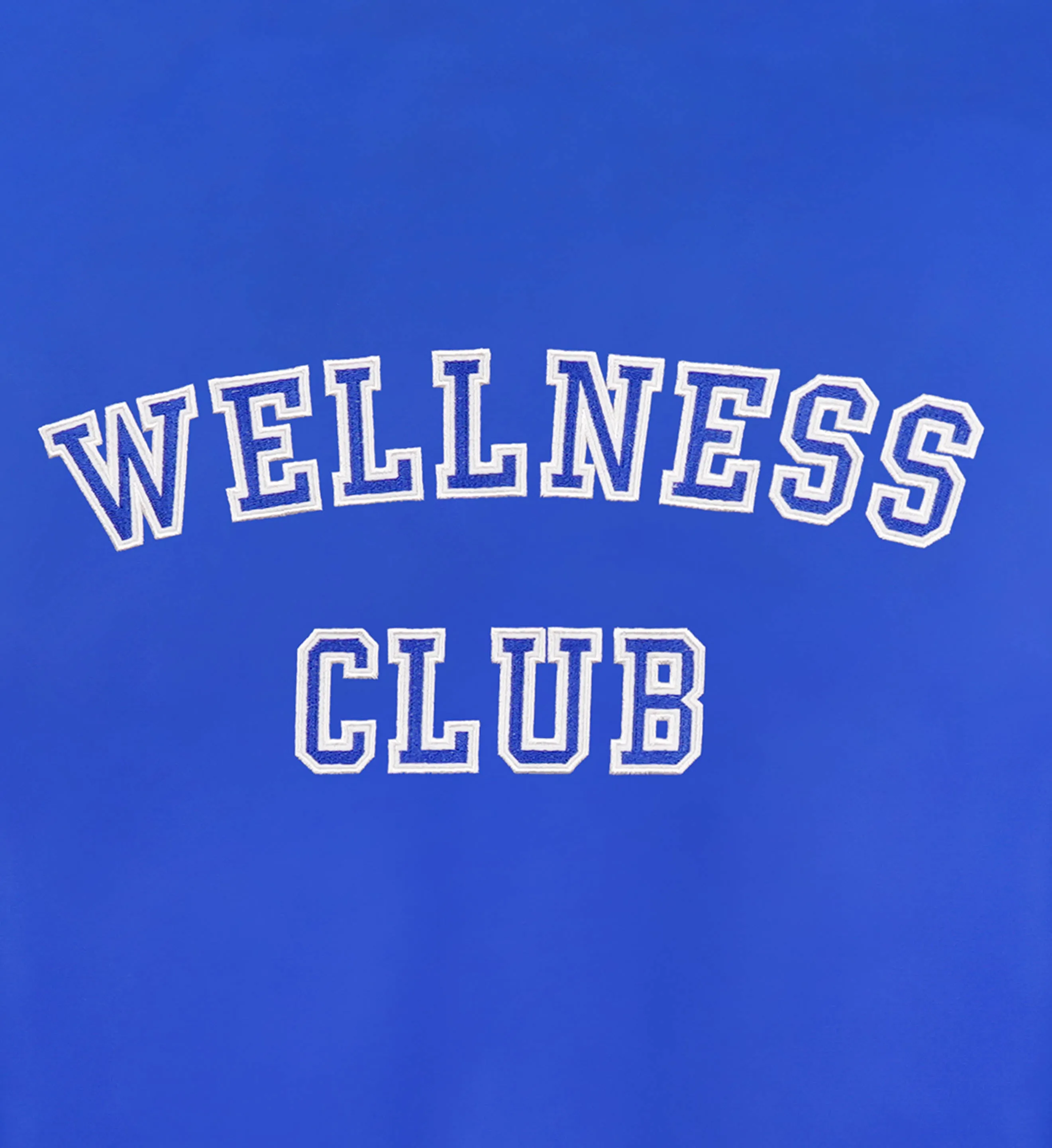 Wellness Club Varsity Jacket - Imperial Blue/White