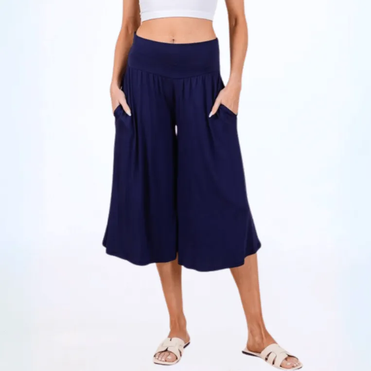 Wide Leg Gaucho Short Pants Made in USA