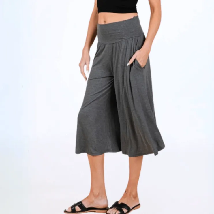 Wide Leg Gaucho Short Pants Made in USA