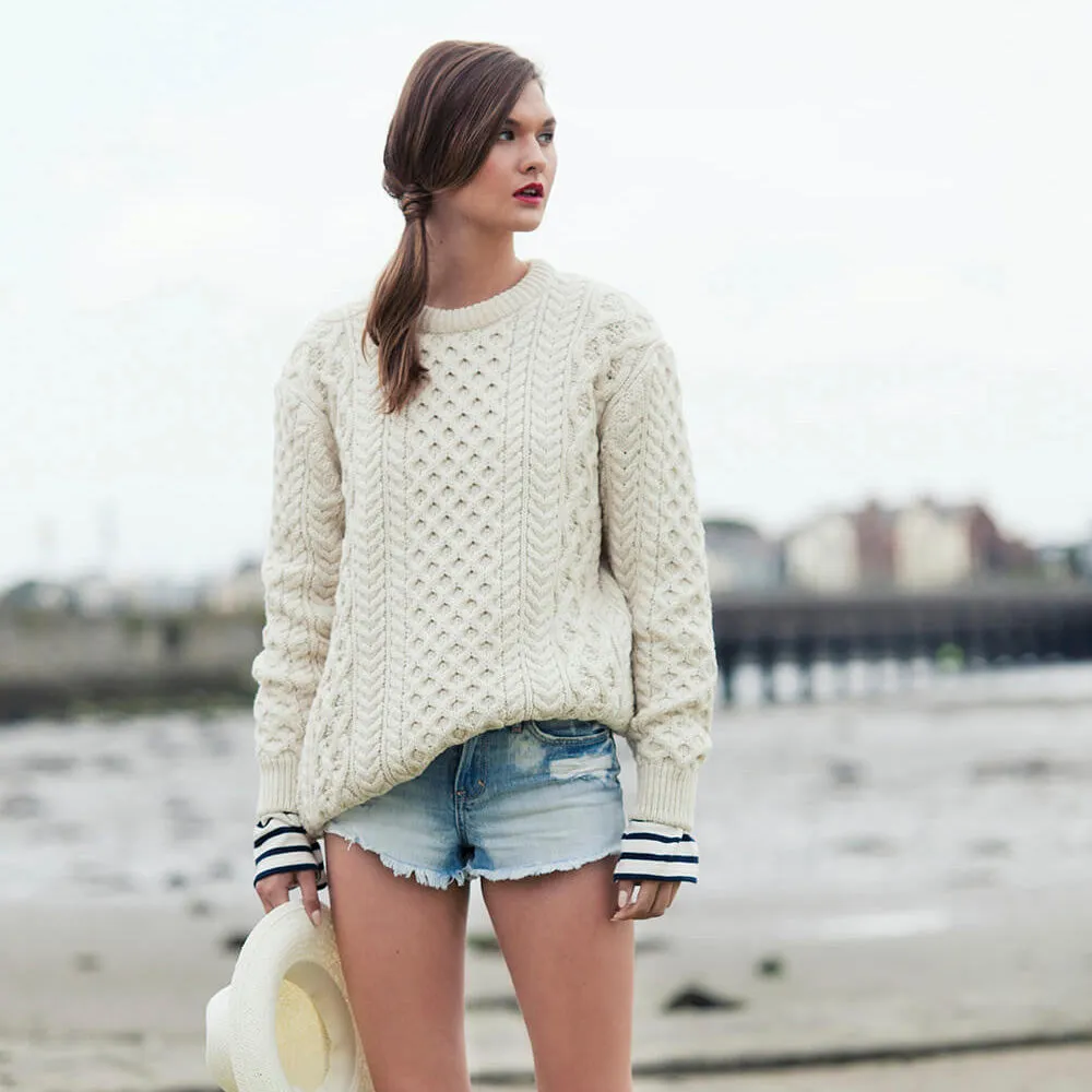 Women's Honeycomb Aran Sweater