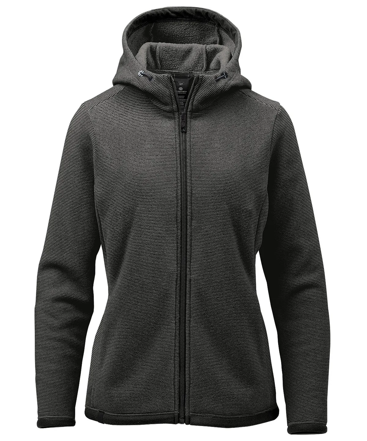 Womens Medusa fleece hoodie | Charcoal Stripe