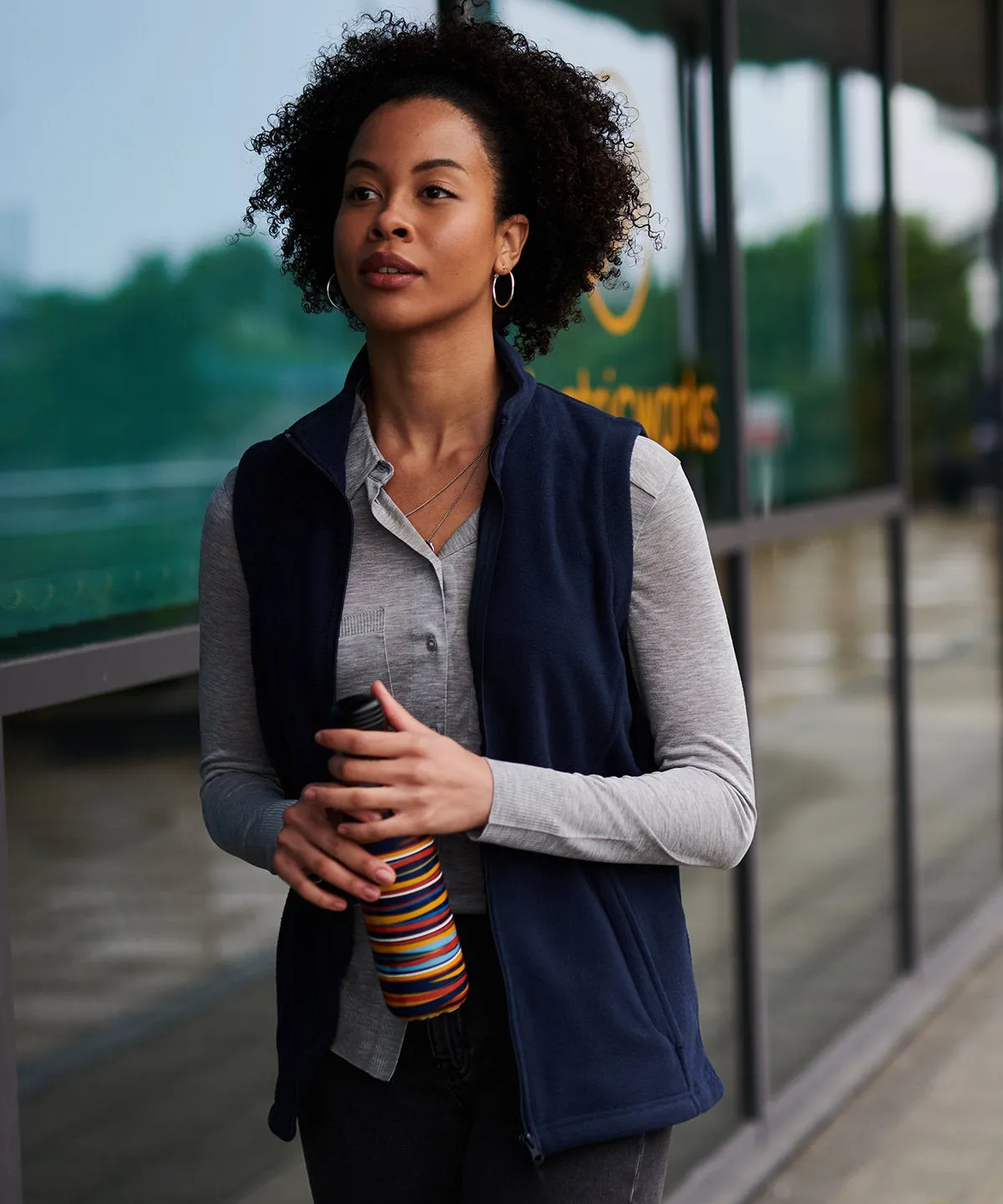 Womens microfleece bodywarmer | Black