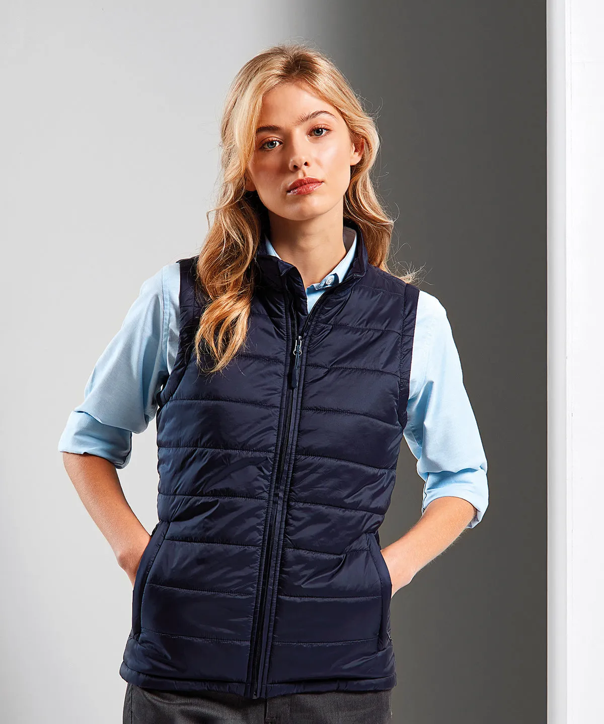 Womens Recyclight padded gilet | Black