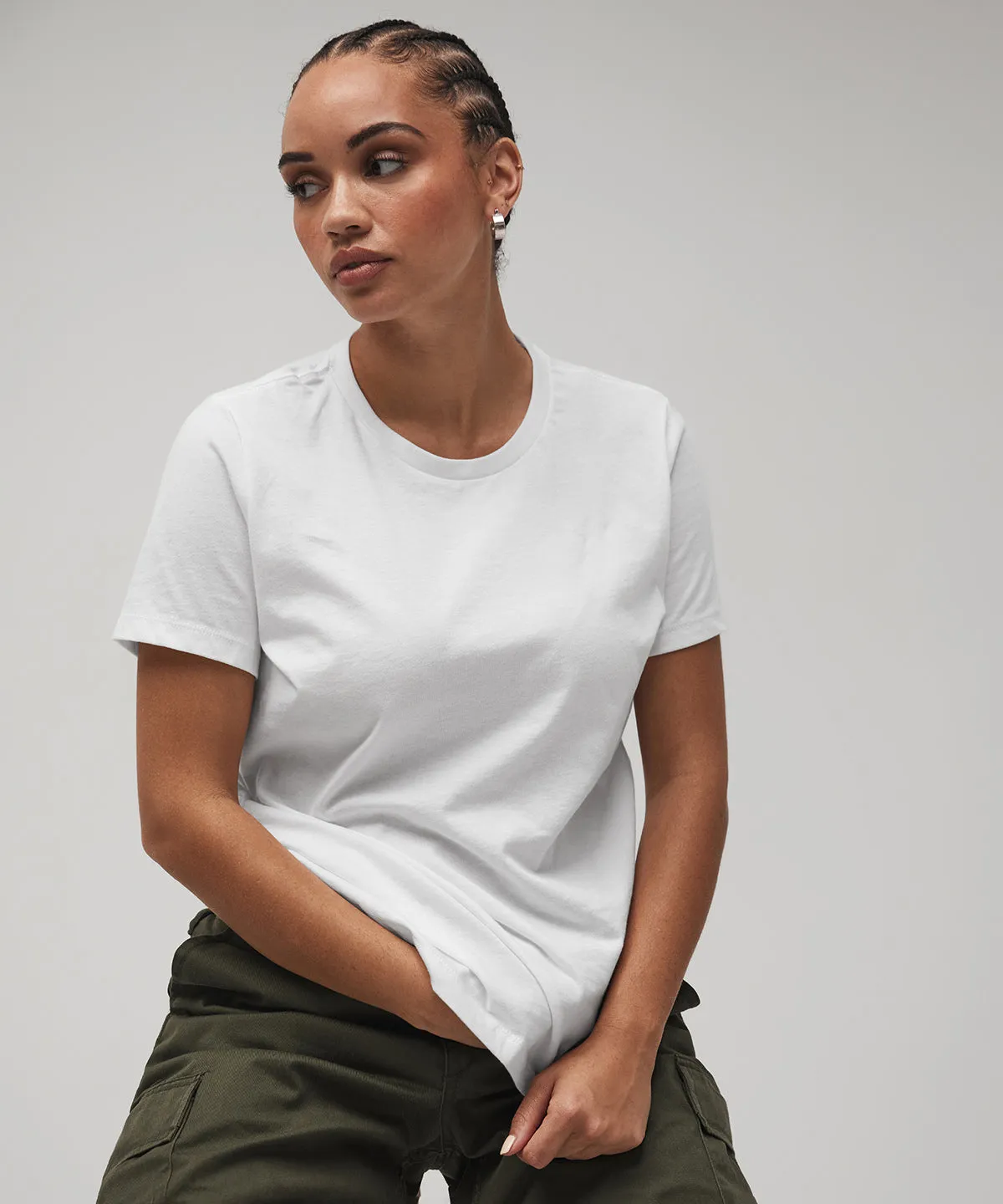 Womens relaxed Jersey short sleeve tee | Dark Grey