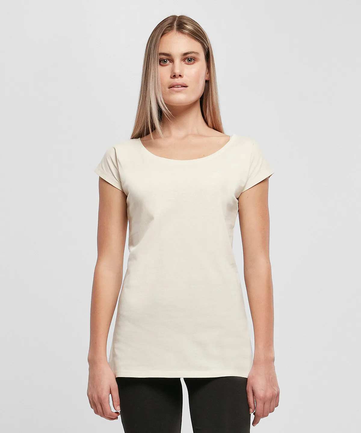 Womens wide neck tee | Pink