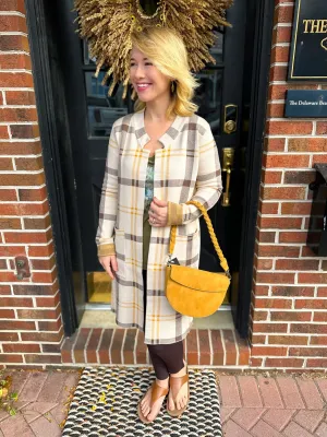 Yellow Plaid Harmon Cardigan